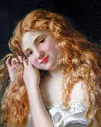 Sophie Gengembre Anderson Young Girl Fixing Her Hair oil painting reproduction